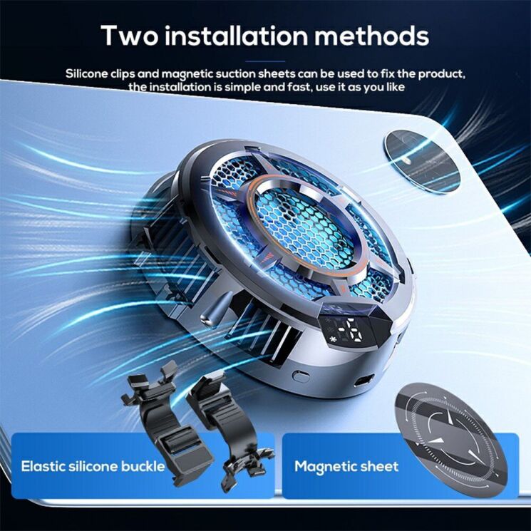 Кулер-вентилятор для смартфона MEMO CX05 Magnetic Cooler - Black: фото 11 з 13