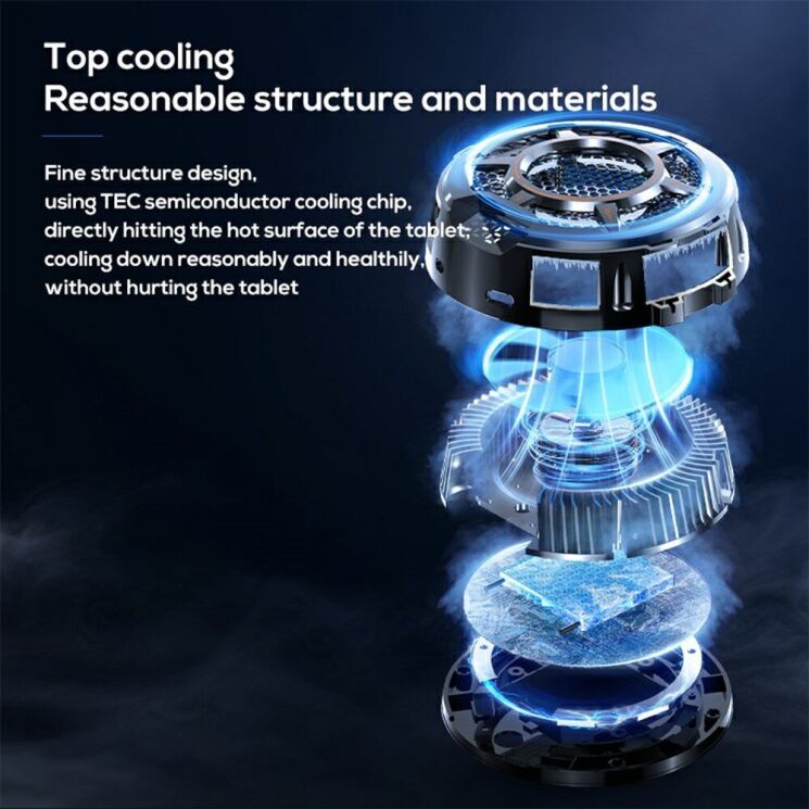 Кулер-вентилятор для смартфона MEMO CX05 Magnetic Cooler - Black: фото 9 з 13