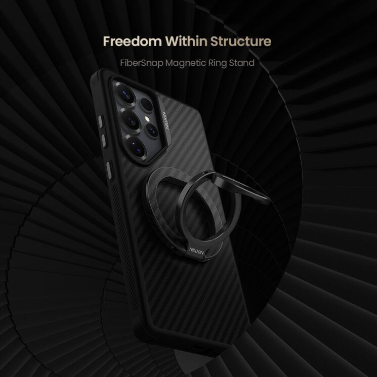 Магнітне кільце-тримач NILLKIN FiberSnap Magnetic Ring Stand - Black: фото 6 з 16