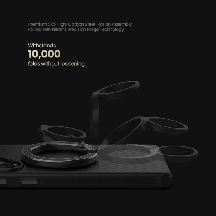 Магнітне кільце-тримач NILLKIN FiberSnap Magnetic Ring Stand - Black: фото 11 з 16