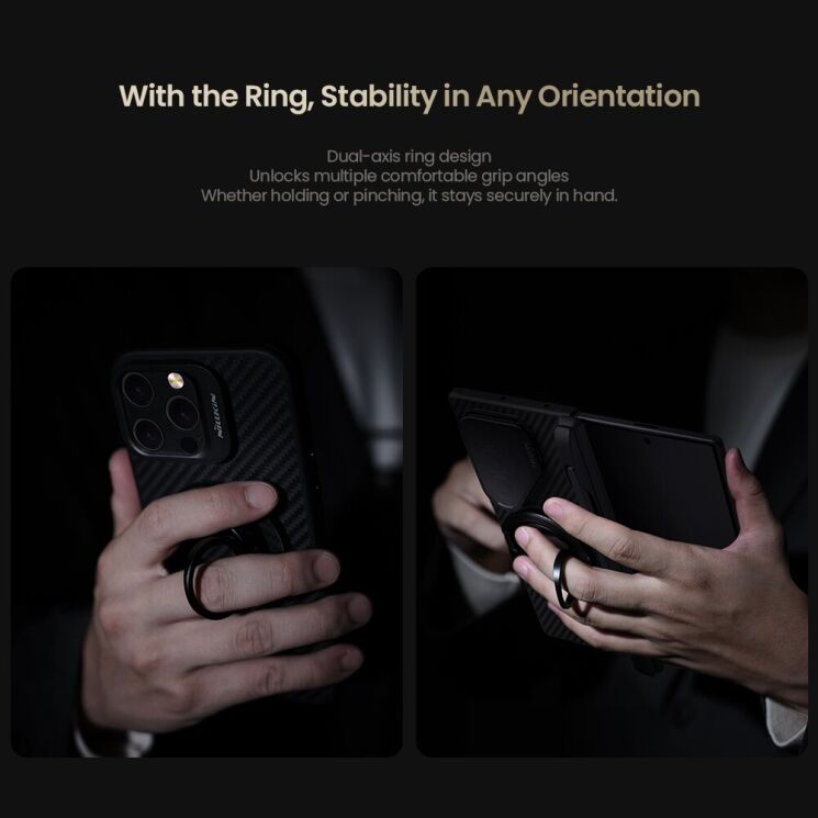 Магнітне кільце-тримач NILLKIN FiberSnap Magnetic Ring Stand - Black: фото 9 з 16