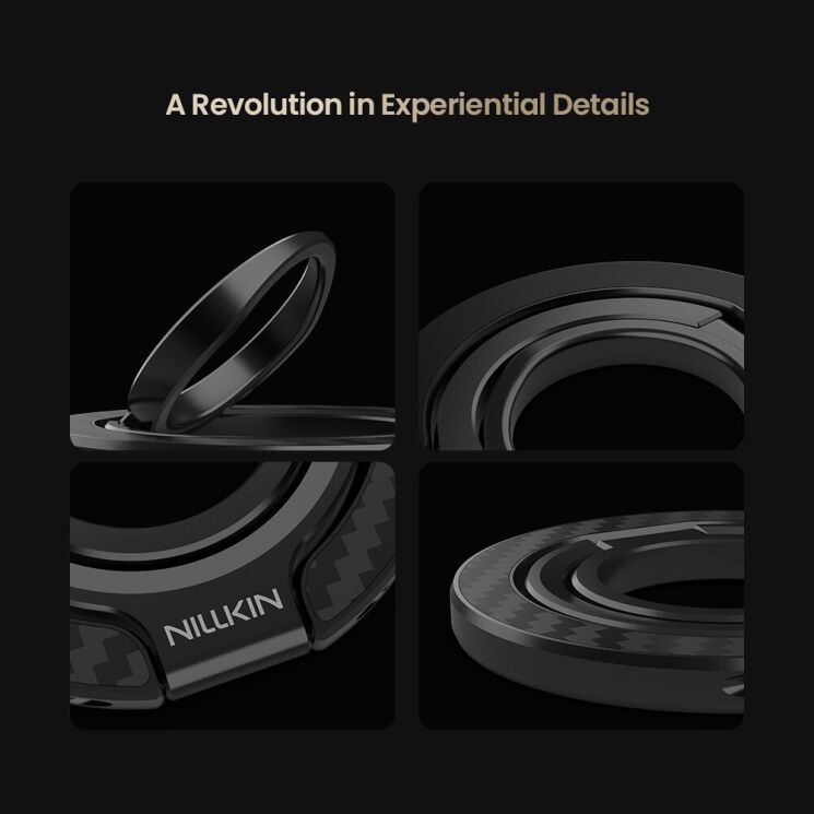 Магнітне кільце-тримач NILLKIN FiberSnap Magnetic Ring Stand - Black: фото 14 з 16