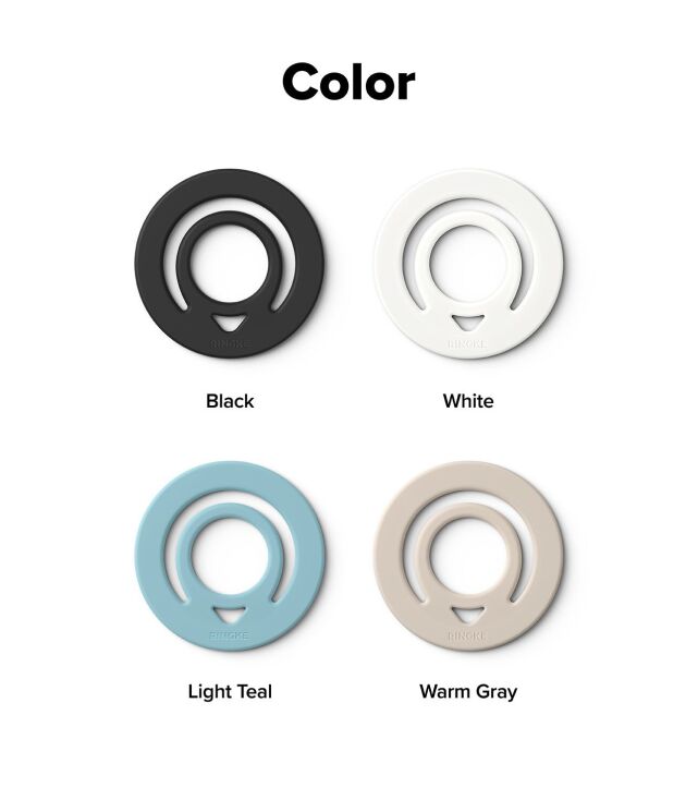 Магнитное кольцо-держатель Ringke Dual Magnetic Silicone Ring (8800293858775) - Black: фото 7 из 13
