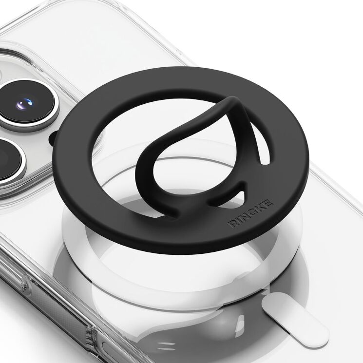 Магнитное кольцо-держатель Ringke Dual Magnetic Silicone Ring (8800293858775) - Black: фото 1 из 13