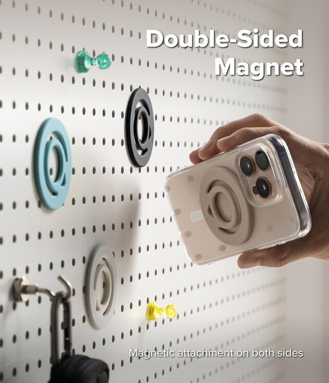 Магнитное кольцо-держатель Ringke Dual Magnetic Silicone Ring (8800293858775) - Black: фото 3 из 13