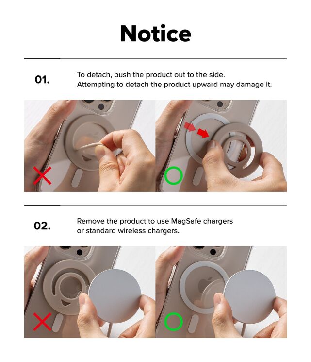 Магнитное кольцо-держатель Ringke Dual Magnetic Silicone Ring (8800293858775) - Black: фото 11 из 13