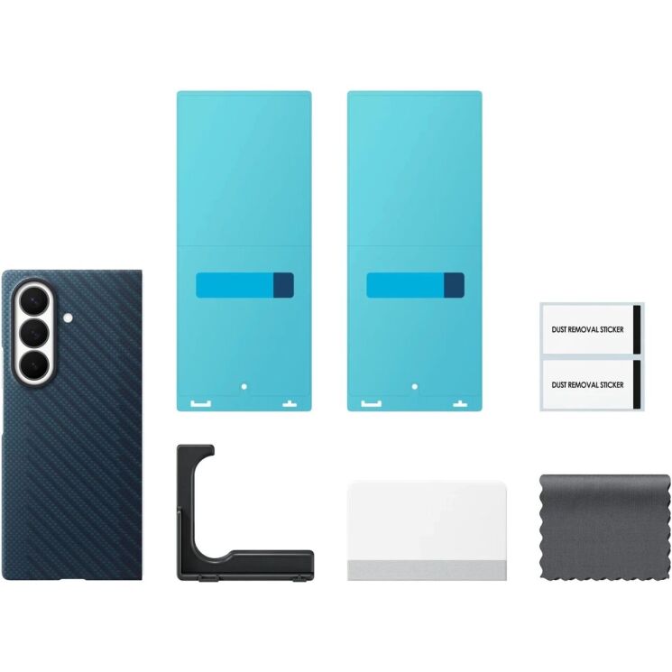 Оригинальный чехол Carbon Magnet Case для Samsung Galaxy Fold 8 Ultra (EF-KF976SNEGUA) - Dark Blue: фото 5 из 5