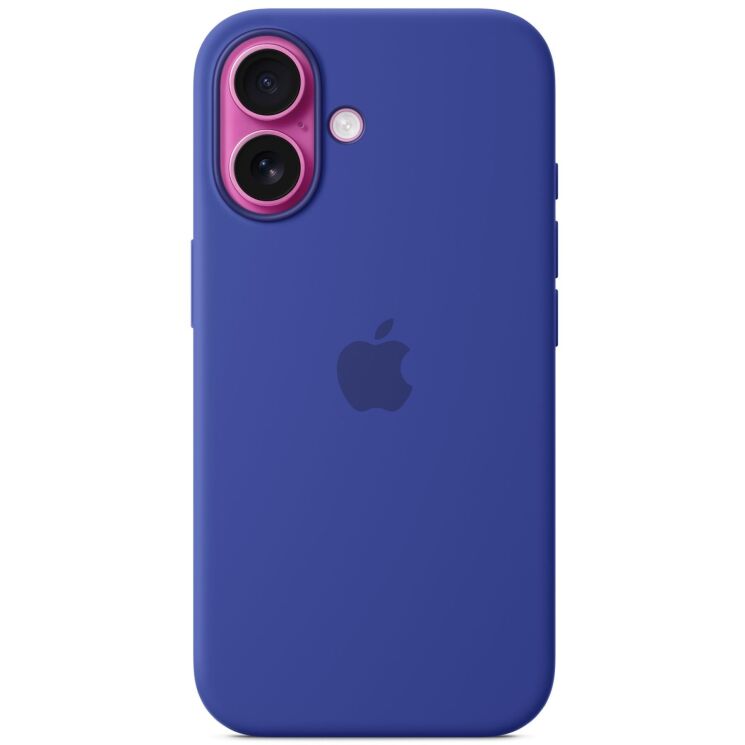 Оригинальный чехол Silicone Case with MagSafe для Apple iPhone 16 (MYY63) - Ultramarine: фото 4 из 7