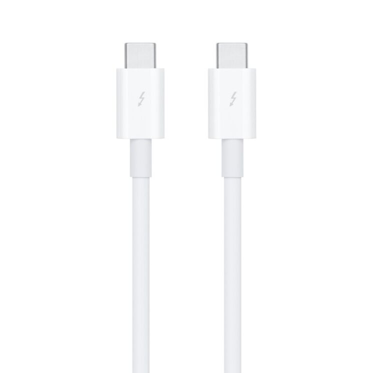 Оригінальний кабель Apple Thunderbolt 3 Type-C to Type-C (0.8m) MQ4H2 - White: фото 2 з 3