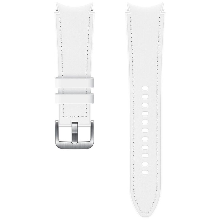 Оригинальный кожаный ремешок Hybrid Band (Size M/L) для Samsung Galaxy Watch 4 / 4 Classic / 5 / 5 Pro / 6 / 6 Classic / 7 / FE (ET-SHR89LWEGRU) - White: фото 1 из 4