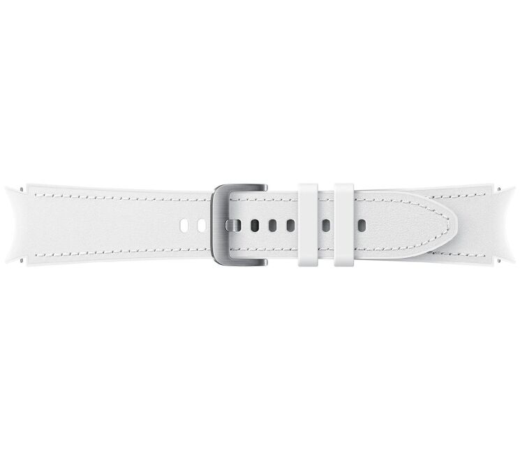 Оригинальный кожаный ремешок Hybrid Band (Size M/L) для Samsung Galaxy Watch 4 / 4 Classic / 5 / 5 Pro / 6 / 6 Classic / 7 / FE (ET-SHR89LWEGRU) - White: фото 4 из 4