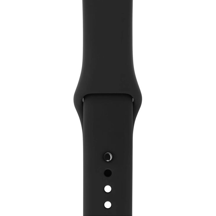 Оригінальний ремінець Sport Band для Apple Watch 42 (Series 10) / 41 / 40 / SE 40 / 38 (MTP62) - Black: фото 3 з 3