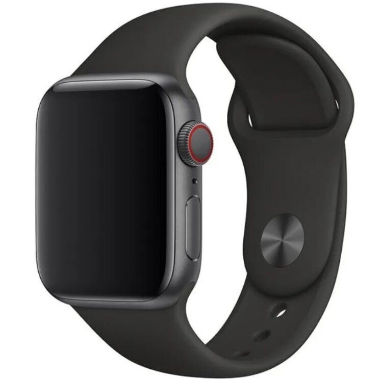 Оригінальний ремінець Sport Band для Apple Watch 42 (Series 10) / 41 / 40 / SE 40 / 38 (MTP62) - Black: фото 1 з 3
