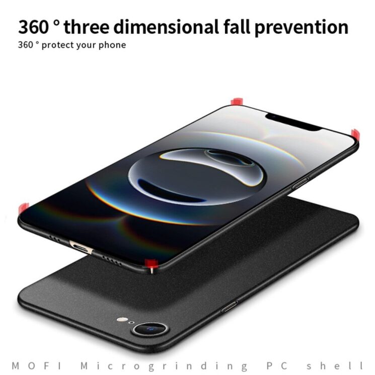 Пластиковый чехол MOFI Matte Series для Apple iPhone 16e - Black: фото 7 из 9