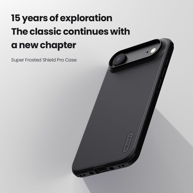 Пластиковий чохол NILLKIN Frosted Shield Pro для Apple iPhone Air - Black: фото 6 з 18