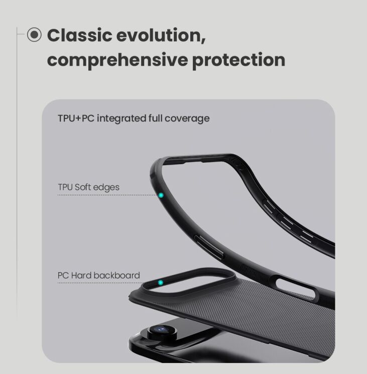 Пластиковий чохол NILLKIN Frosted Shield Pro для Apple iPhone Air - Black: фото 9 з 18