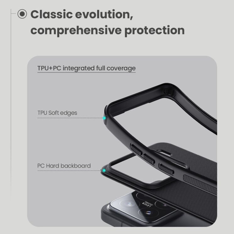 Пластиковый чехол NILLKIN Frosted Shield Pro для Xiaomi 15 - Black: фото 8 из 16