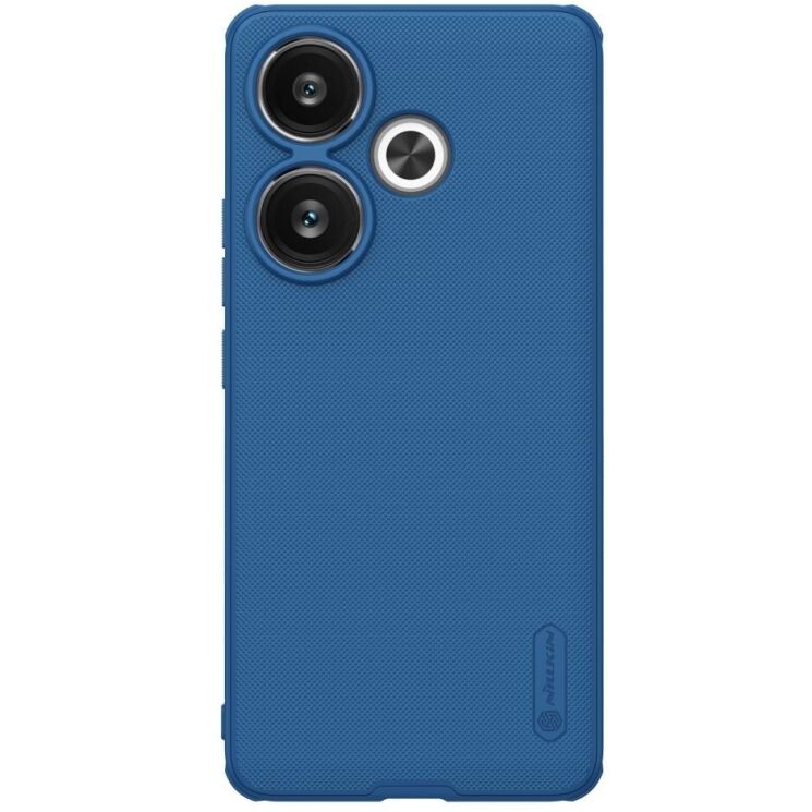 Пластиковый чехол NILLKIN Frosted Shield Pro для Xiaomi Poco F6 - Blue: фото 1 из 18