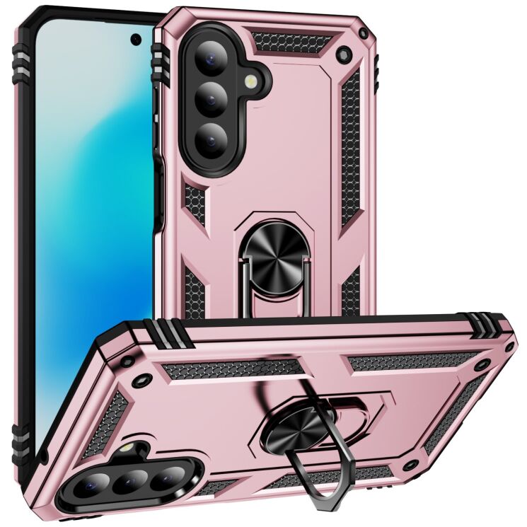 Противоударный чехол с подставкой Deexe Armor Case для Samsung Galaxy A27 (A276) - Rose Gold: фото 1 из 7