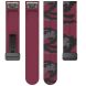 Ремешок Deexe Camo Silicone для часов с шириной крепления 22мм - Wine Red (271420WR). Фото 5 из 10