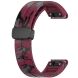 Ремешок Deexe Camo Silicone для часов с шириной крепления 22мм - Wine Red (271420WR). Фото 3 из 10