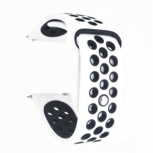 Ремешок Deexe Dot Color для Samsung Watch Active / Active 2 40mm / Active 2 44mm - White / Black: фото 1 из 4