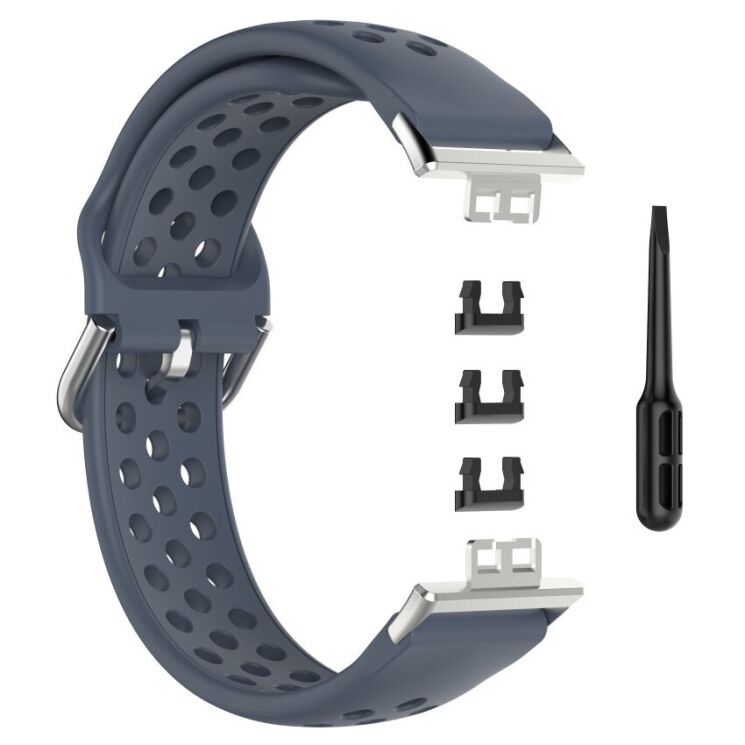Ремешок Deexe Dot Style для Huawei Watch Fit - Grey: фото 4 из 5