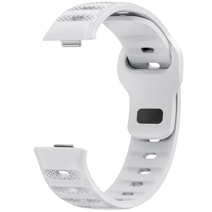 Ремешок Deexe Dot Texture для Huawei Watch Fit 3 / Fit 4 / Fit 4 Pro - White: фото 1 из 5