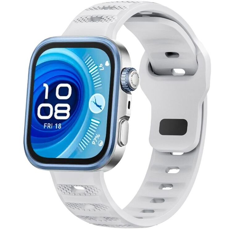Ремешок Deexe Dot Texture для Huawei Watch Fit 3 / Fit 4 / Fit 4 Pro - White: фото 2 из 5