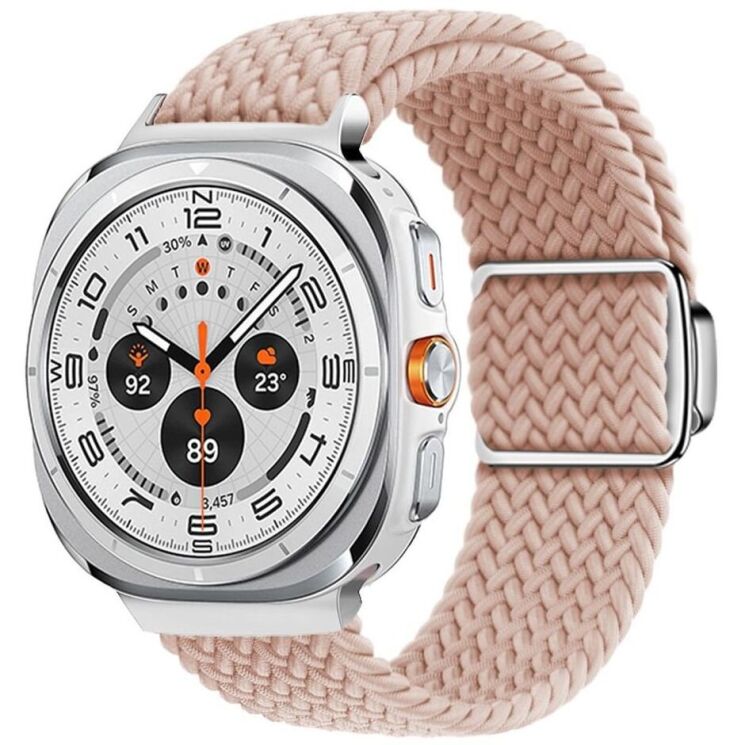 Ремешок Deexe Knitted Strap для Samsung Galaxy Watch Ultra (47mm) - Pink: фото 2 из 5