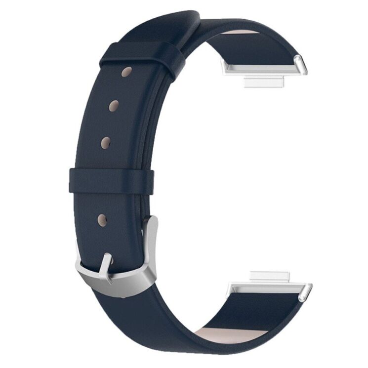 Ремінець Deexe Leather Strap для Huawei Watch Fit 2 - Blue: фото 6 з 11