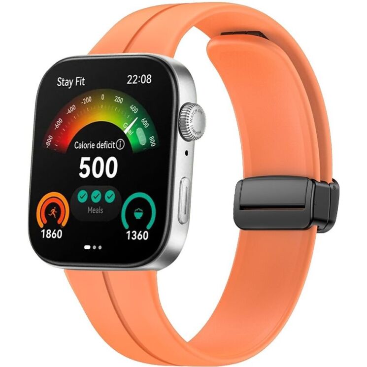 Ремешок Deexe Magnetic Braselet для Huawei Watch Fit 3 - Orange: фото 2 из 5