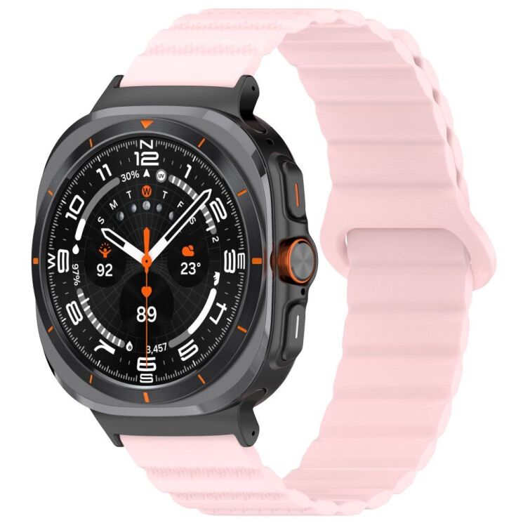 Ремешок Deexe Magnetic Strap для Samsung Galaxy Watch Ultra (47mm) - Pink: фото 2 из 7