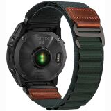 Ремінець Deexe Nylon Leather для Garmin з кріпленням Quick Fit 22mm - Dark Green: фото 1 з 6
