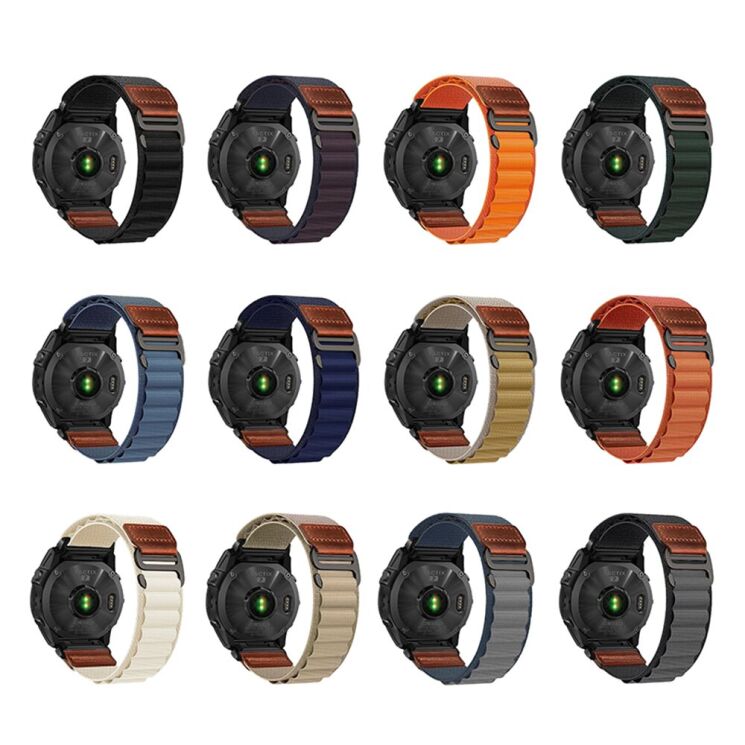 Ремешок Deexe Nylon Leather для Garmin з кріпленням Quick Fit 22mm - Dark Grey (271431DH) Ремешок Deexe Nylon Leather для Garmin з кріпленням Quick Fit 22mm - Dark Grey: фото 6 из 6