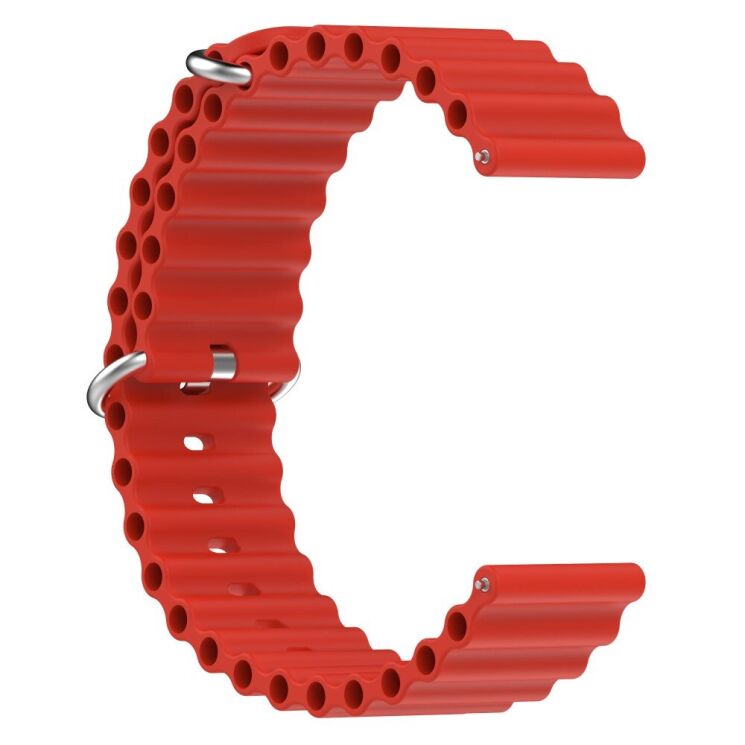 Ремешок Deexe Ocean Strap для часов с шириной крепления 22 мм - Red: фото 2 из 9