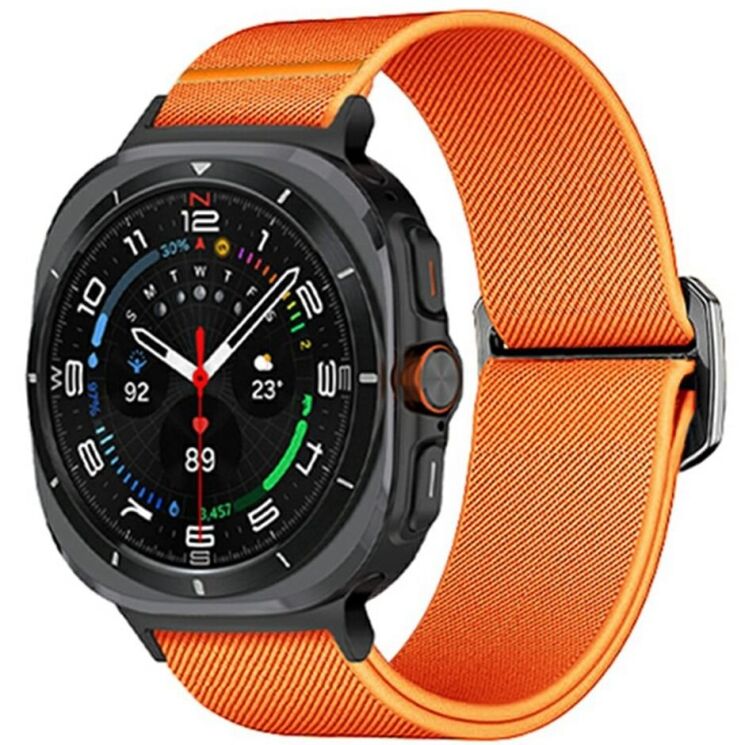 Ремешок Deexe Orbit Flex для Samsung Galaxy Watch Ultra (47mm) - Orange: фото 2 из 5