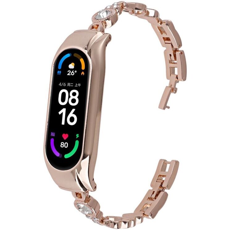 Ремешок Deexe Phoenix Flame для Xiaomi Mi Smart Band 8 / 9 - Rose Gold: фото 1 из 3