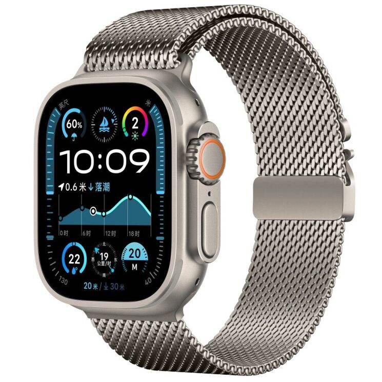 Ремешок Deexe Polaris Strap для Apple Watch 46 / 45 / 44 / SE 44 / 42 (Series 1-3) / Ultra / Ultra 2 - Titanium: фото 2 из 11