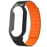 Ремешок Deexe Soft Chain для Xiaomi Mi Band 7 - Black / Orange: фото 1 из 3