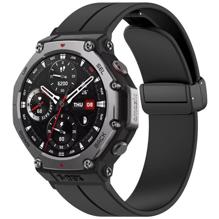 Ремінець Deexe Soft Line для Xiaomi Amazfit T-ReX 3 - Black: фото 3 з 3