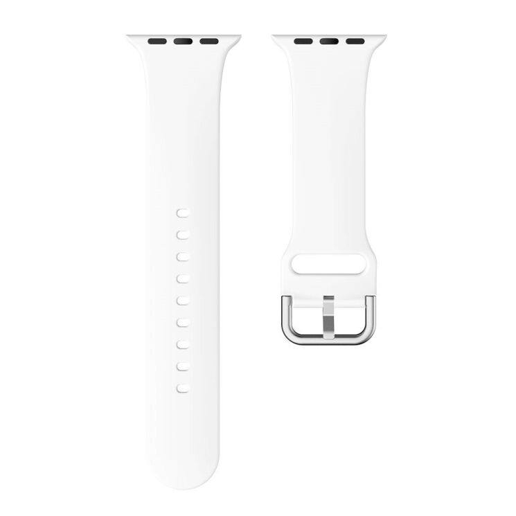 Ремешок Deexe Soft Silicone для Apple Watch 42 (Series 10) / 41 / 40 / SE 40 / 38 - White: фото 4 из 7