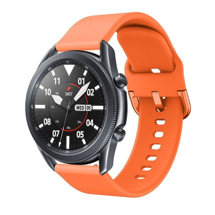 Ремешок Deexe Soft Silicone для&nbsp; Samsung Galaxy Watch 3 (45mm) - Orange: фото 4 из 4
