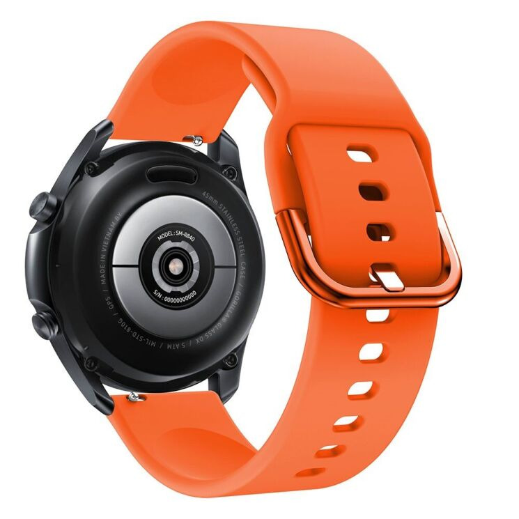 Ремешок Deexe Soft Silicone для&nbsp; Samsung Galaxy Watch 3 (45mm) - Orange: фото 1 из 4
