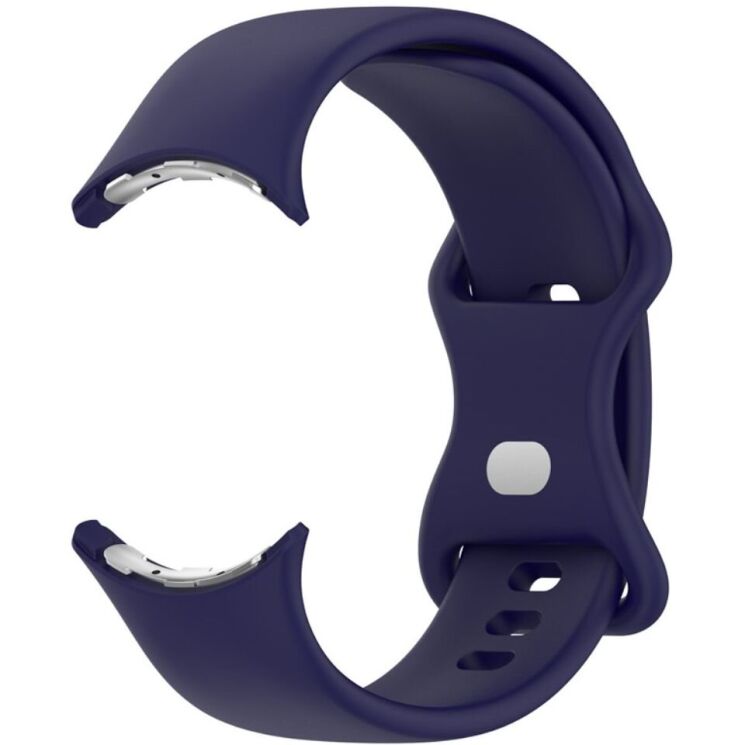 Ремешок Deexe Soft Touch для Google Pixel Watch / Watch 2 / Watch 3 (41mm) - Dark Blue: фото 4 из 4