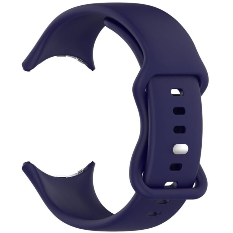 Ремешок Deexe Soft Touch для Google Pixel Watch / Watch 2 / Watch 3 (41mm) - Dark Blue: фото 3 из 4