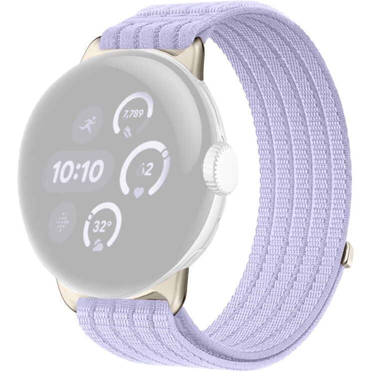 Ремешок Deexe Soft Weave для Google Pixel Watch 4 / 3 / 2 / 1 (41mm) - Purple: фото 1 из 5