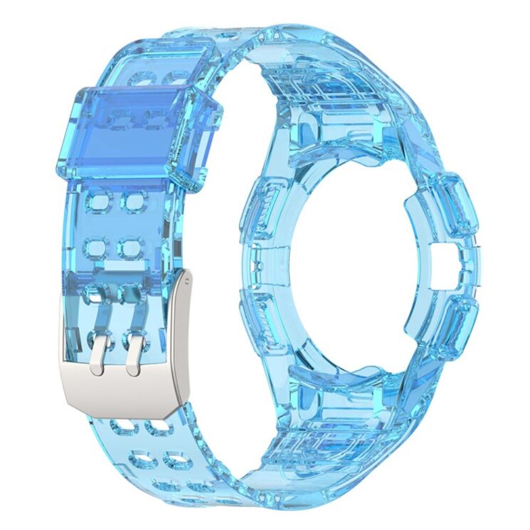 Ремінець Deexe Solid Color для Samsung Galaxy Watch 4 / 5 (40mm) - Transparent Blue: фото 3 з 6