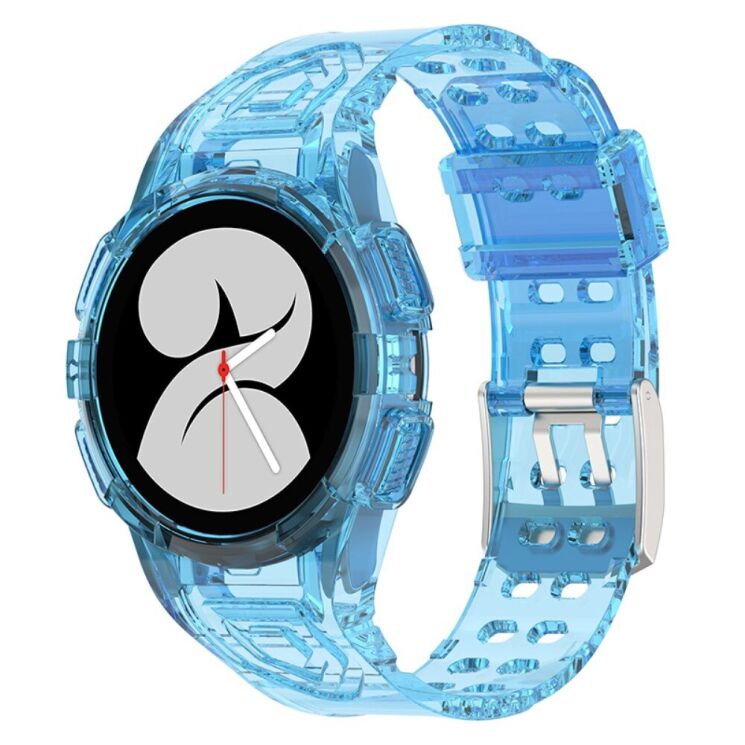 Ремінець Deexe Solid Color для Samsung Galaxy Watch 4 / 5 (40mm) - Transparent Blue: фото 1 з 6
