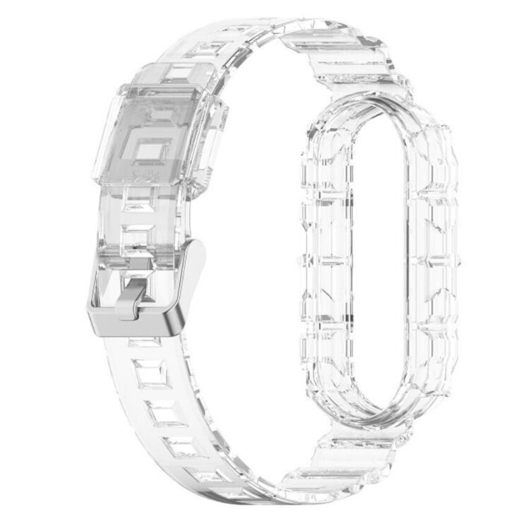 Ремешок Deexe Solid Color для Xiaomi Mi Band 5 / Mi Band 6 - Transparent: фото 3 из 8